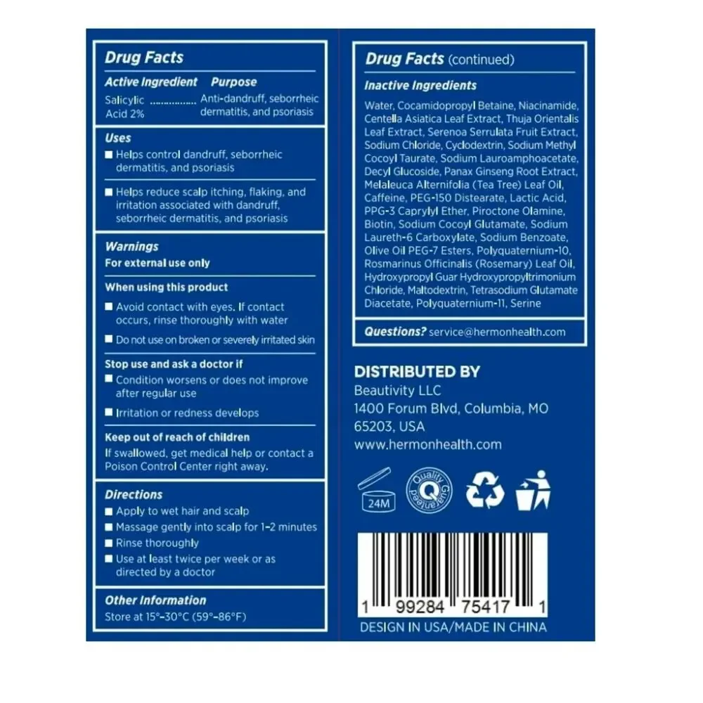 Hermon Folliculitis Shampoo for Itchy Scalp: Psoriasis, Dandruff & Seborrheic